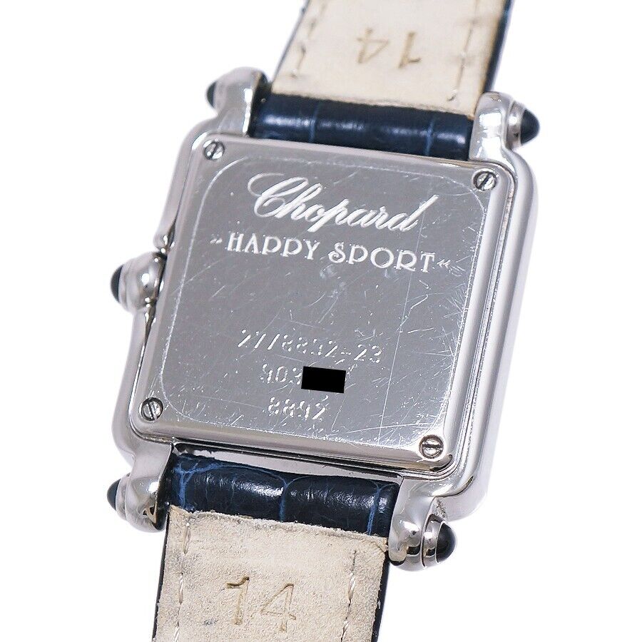 Chopard Happy Sport 5P Diamond Square Mini Watch SS x Chopard Happy Sport 5P Diamond Square Mini Watch SS x