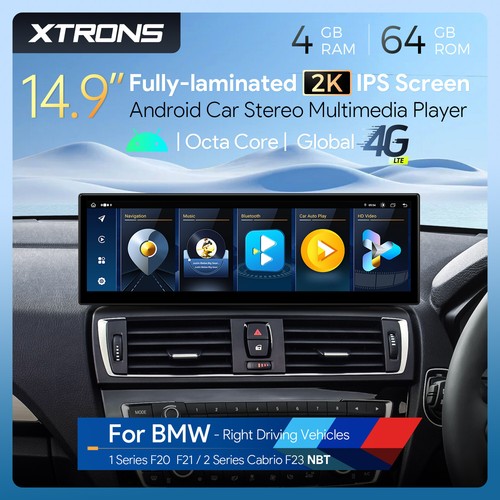 14.9" Screen Android 14 4+64GB Car Stereo GPS For BMW 1/2 Series F20 F21 F23 NBT - Picture 9 of 18