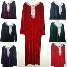 Abaya Maxi Dress Arabic Dress Jellaba Djelaba Velvet Gown Winter Dress L - 3XL
