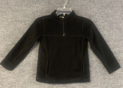 Open Trails Boys Fleece Jacket Size S (6-7) Black 1/4 Zip Up Open Trails Boys Fleece Jacket Size S (6-7) Black 1/4 Zip Up