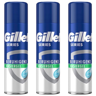   Gillette Series Rasiergel Beruhigend mit Aloe Vera empfindliche Haut 3x 200ml 