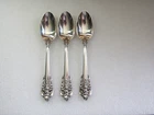 3 WALLACE Sterling Silver GRANDE BAROQUE Coffee Tea SPOONS  6 1/8" - 112 gr