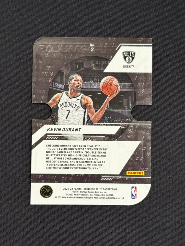 2022-23 Panini Donruss Elite Kevin Durant Power Formulas Orange Die-Cut #2 Nets - Image 2 of 2