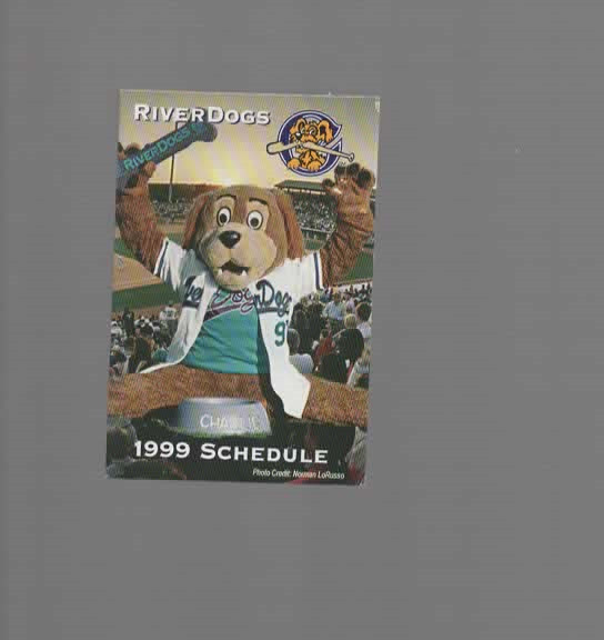 1999 CHARLESTON RIVER DOGS POCKET SCHEDULE