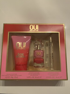 OUI Juicy Couture Eau De Parfum Spray Perfume Body Cream pc Set New