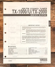 Yamaha TX-1000 TX-2000 Tuner Service Manual *...