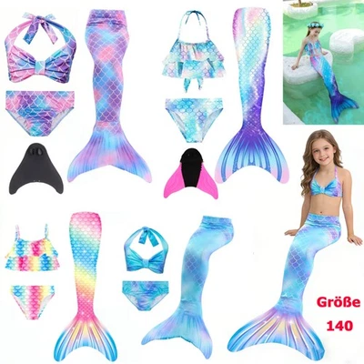 Profi Kinder flosse Meerjungfrauen Kind Bikini Mermaid Meerjungfrau Monoflosse - Bild 1 von 4