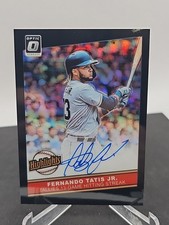 2020 Donruss Optic Fernando Tatis Jr Highlights BLACK SP BLUE INK Auto 14/15
