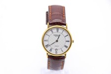 F Vintage Gents Raymond Weil 9124 18k Gold Plated Quartz Wristwatch Working