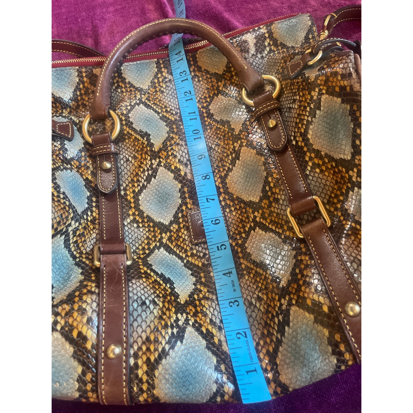 DOONEY & BOURKE Python Embossed Florentine Satche… - image 9