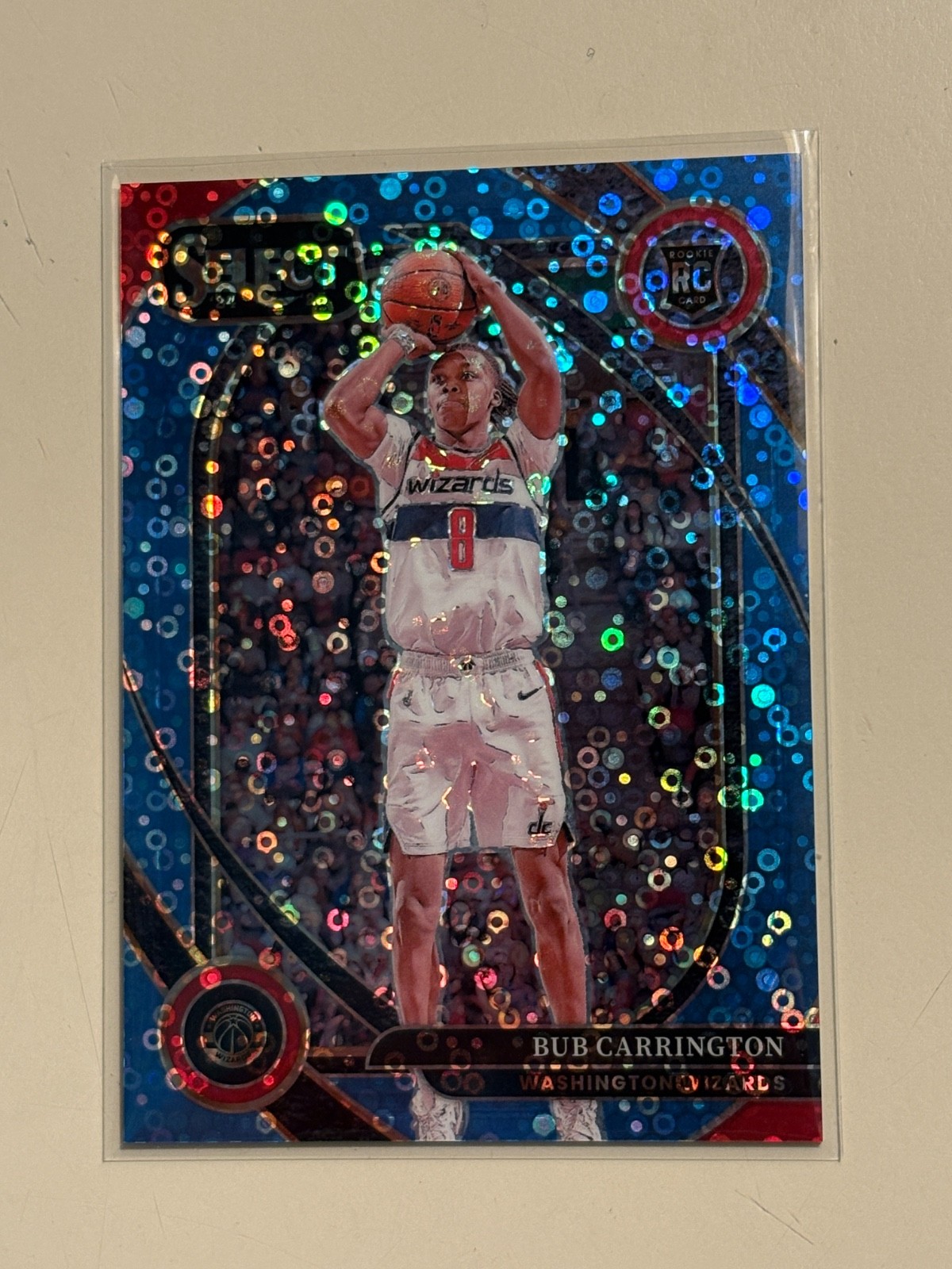 2024-25 Select BUB CARRINGTON Courtside Light Blue Disco Rookie RC #266! #/99