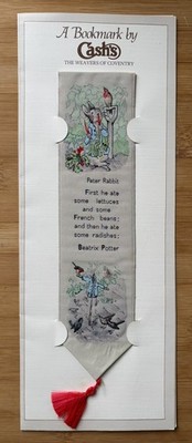 Cashs of Coventry gewebtes Lesezeichen Beatrix Potter McGregors Garden Neu 1988