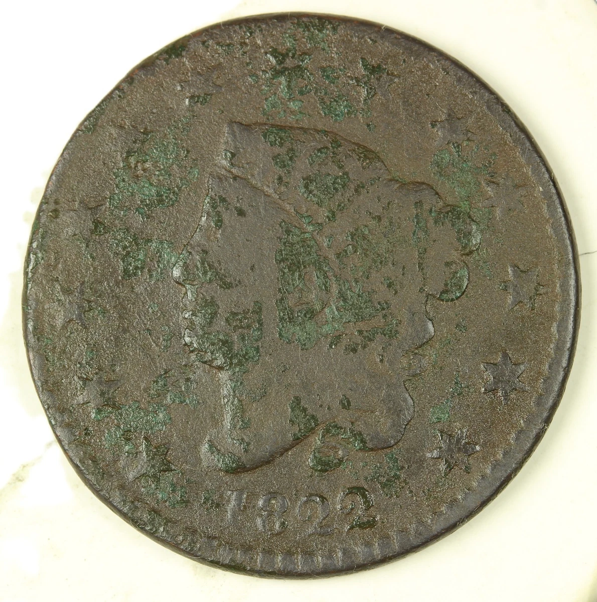 1822 Year Coronet Head US Large Cents (1816-1839) for sale | eBay