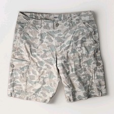 Y2K Old Navy Mens sz 38 Camo Cargo Khaki Shorts Utility Workwear Skater
