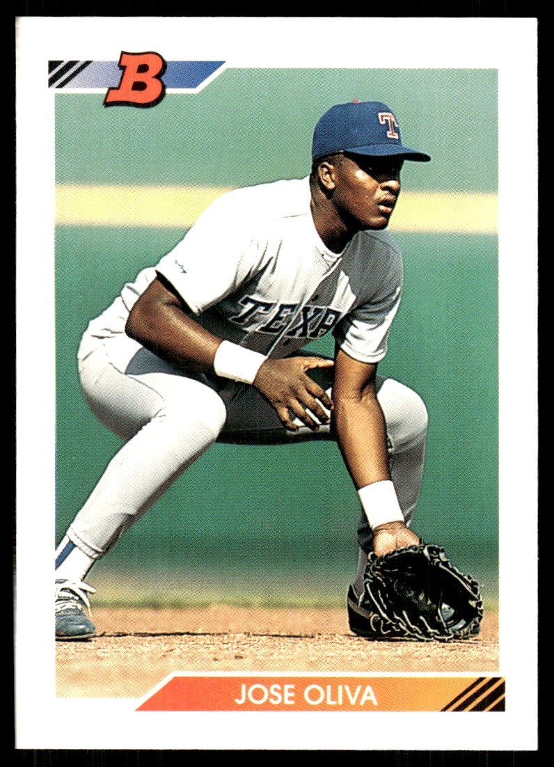 Jose Oliva 1992 Bowman #55 Rangers FREE SHIPPING StackedPacks