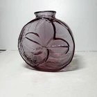 Vintage Rose Watermelon Blenko Glass #6322 Shamrock Vase by Wayne Husted