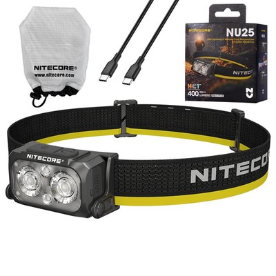 Nitecore NU25 Multiple Color Temperature Light Headlamp -400 Lumens w/ Diffusing