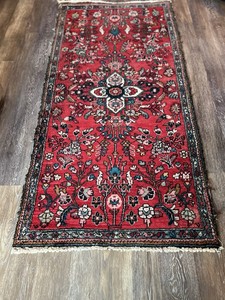 Vintage Hand-Knotted Wool Runner Rug