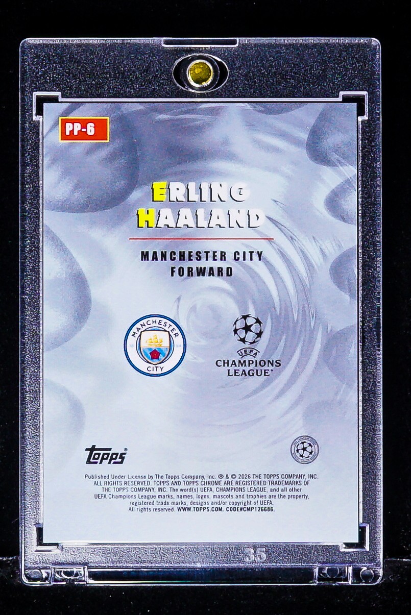 Erling Haaland RARE REFRACTOR PRIZM INVESTMENT CARD Manchester City NORWAY SSP view 2