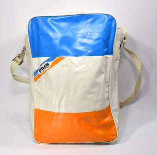 vintage Umhängetasche PLUS Discounter Supermarkt Werbung Merch Reklame Retro