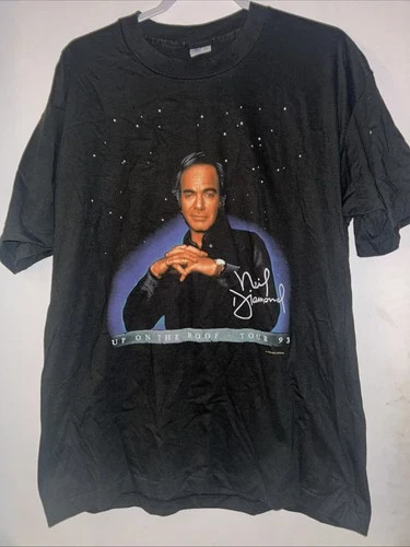 Vintage NEIL DIAMOND Up on the Roof Tour 1993 Concert T-Shir 1990s vintage concert t-shirt, vintage, size XL, single stitch, B+ condition
