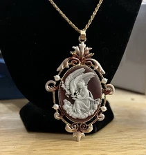 Victorian Revival Cameo Pendant