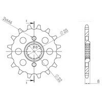 Ritzel P520 - Z13 (DIS.20500) Honda 125 Cr R 85/85