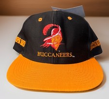 Vintage 90s Tampa Bay Buccaneers NFL Orange Black Snapback Logo 7 NWT NEW