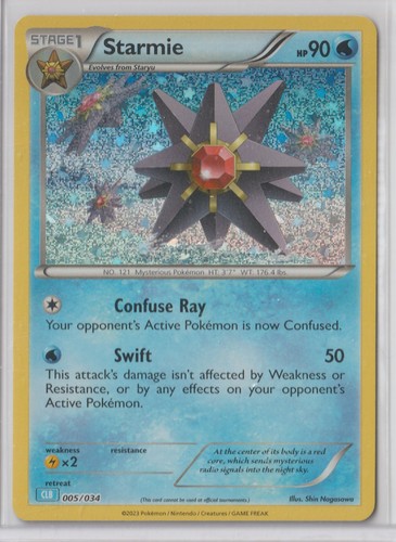 2023 Pokémon  TCG Classic: Blastoise Deck STARMIE 5/34 MINT HOLO Never Played