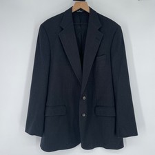 VTG 90s Polo University Club Ralph Lauren Wool Blazer 44R Sport Coat Black USA