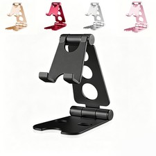 Universal Adjustable Folding Aluminum Alloy Phone Tablet Stand with Dual-Hinge