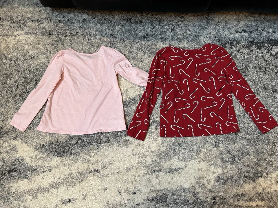 Girls Christmas Long Sleeve Shirts Size 5/6 - Image 4 of 4