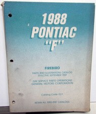 1988 Pontiac Firebird And Trans Am Parts And Illustration Book 1988 Pontiac Firebird And Trans Am Parts And Illustration Book