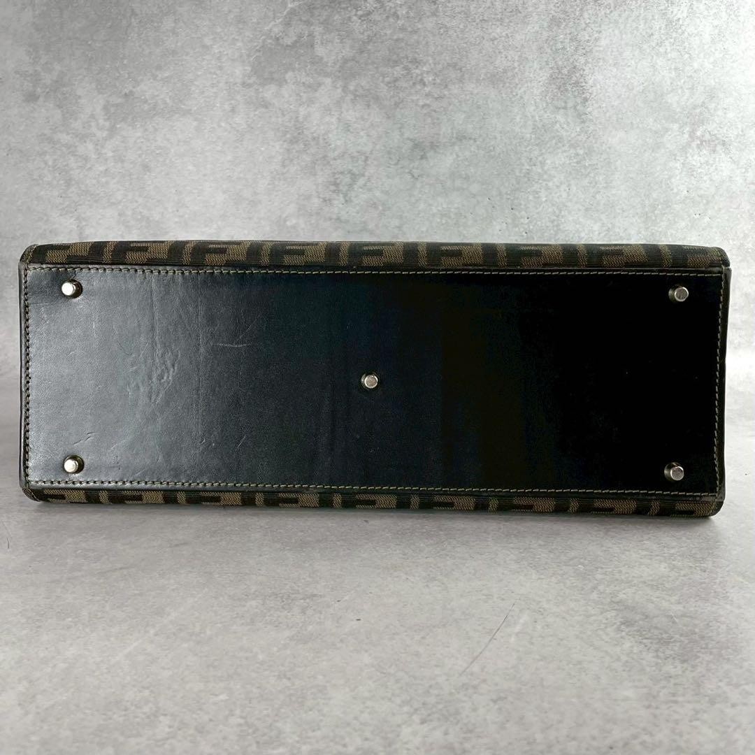 FENDI Zucca Tote Bag Handbag 15095 Canvas Beige Black Women From Japan thumbnail 16