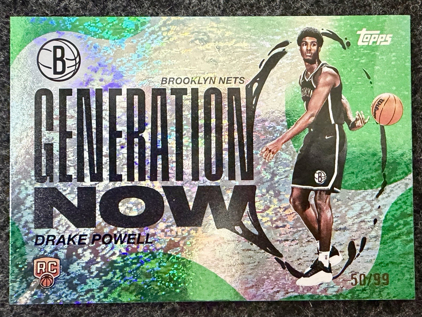 Drake Powell 2025-26 Topps Generation Now Green Holo /99 Rookie *FREE SHIPPING*
