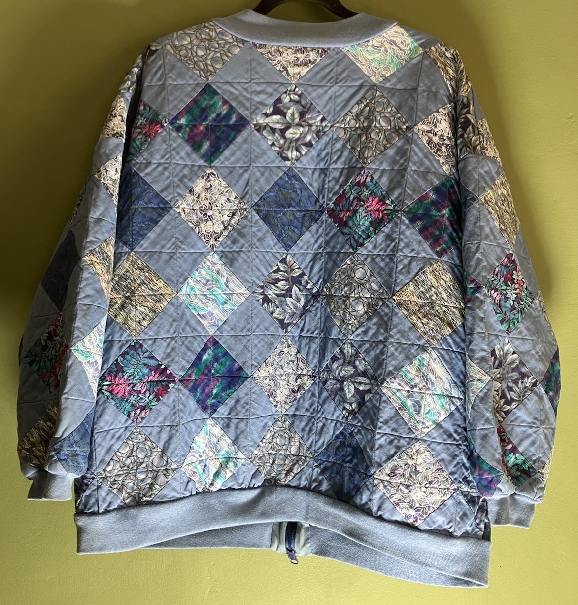 Handmade Patchwork Quilt Jacket Bomber Style Size… - image 5