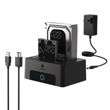 USB 3.0 To SATA Dual Bay Hard Drive Docking Station Offline Clone Reader