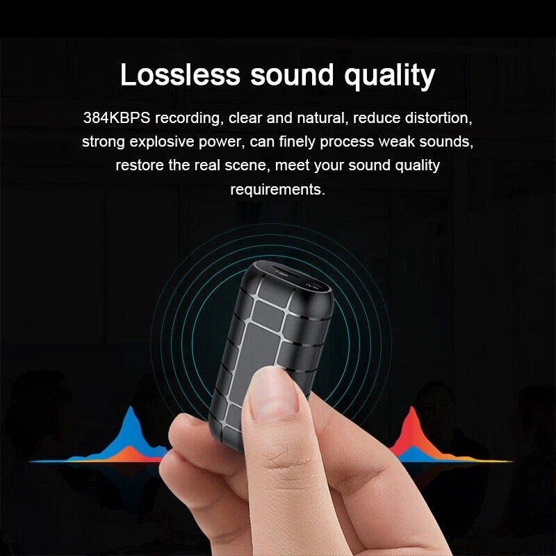 500 Hrs Mini Spy Voice Activated Recorder Digital Audio Magnetic 64GB MP3 Player - Image 4 of 4