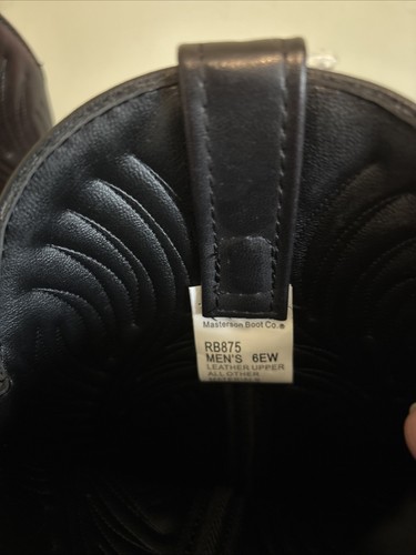 Masterson Boot Co Hombres Cuero Marrón Superior Western Vaquero Bota Resistente al Aceite 6EW - Imagen 11 de 17
