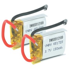 RC 2x Batteria per JJRC H8 Mini, H48 Modellismo 2 Pin Walkera 150mAh 3,7V