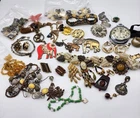 Broken Vintage Costume Jewelry Lot Repair Craft Harvest Elephant Boho Natural