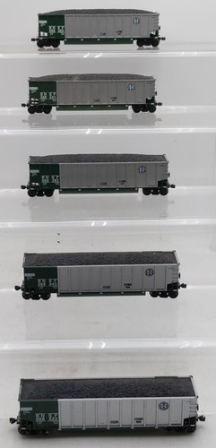 Athearn 93048 escala HO Burlington Northern BethGon Coalporter (paquete de 5) | Zustand: Used