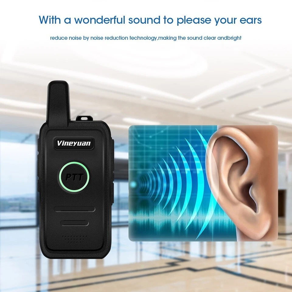 2pcs Portable Q1 Mini Walkie Talkie UHF 400-470mhz Handheld Ham CB Radio - Image 4 of 4