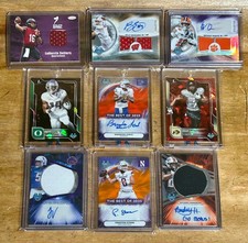 2025 Bowmans Best Football low #'d and patch auto card lot (9 cards)