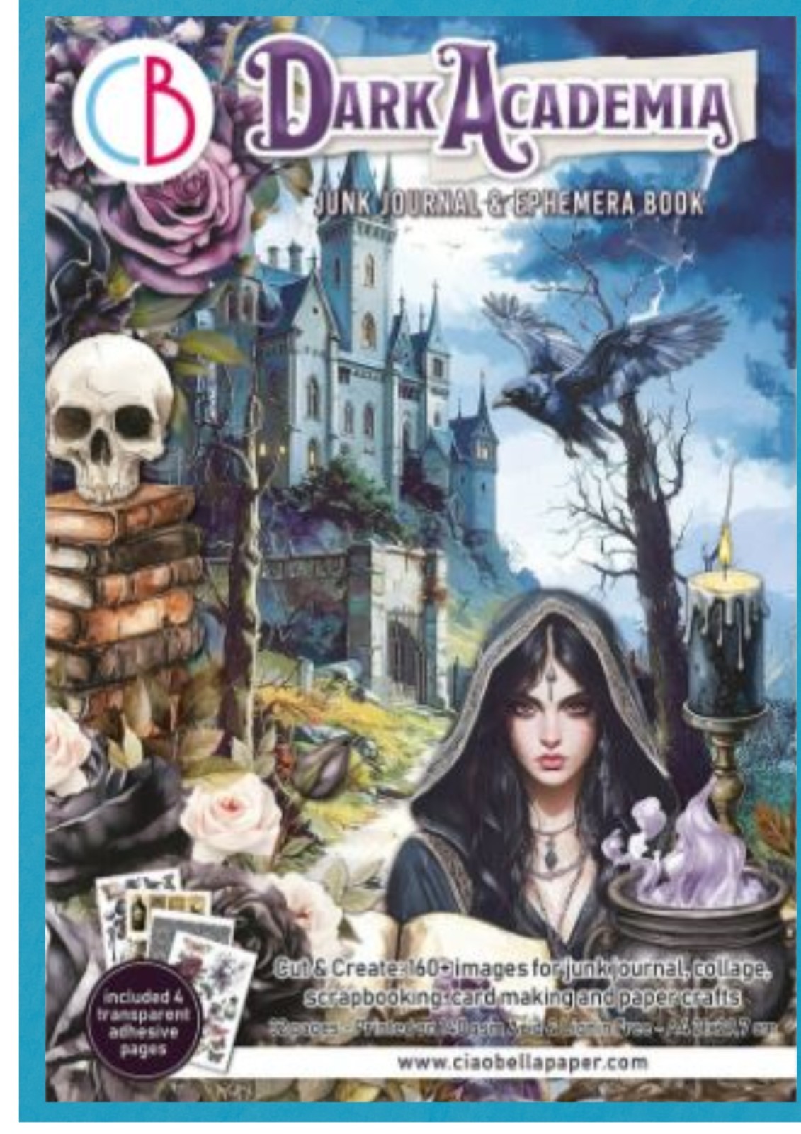 Dark Academia  JUNK JOURNAL EPHEMERA BOOK  CIAO BELLA  card stickers A4