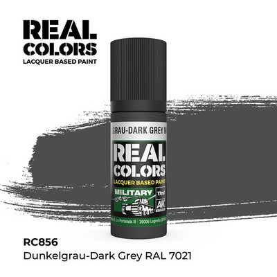 AK Interactive REAL COLORS Dunkelgrau-Dark Grey Ral 7021 17 ml.