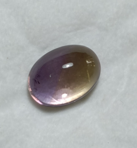 Ametrine Cabochone Natural Gemstone Loose Oval Quality Bio-Colour 15X11X8 MM - Picture 5 of 5