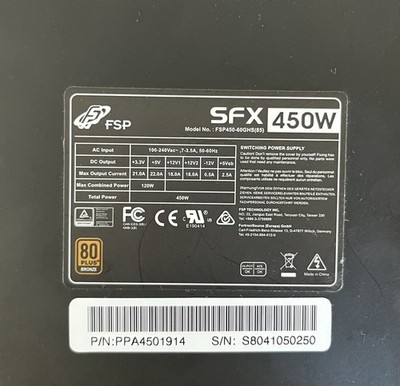 FSP SFX 450W Mini-ITX Power Supply 80+ Bronze PSU