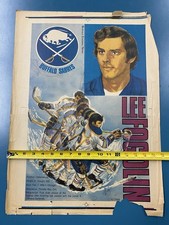 BEYOND RARE 1970's Buffalo Sabres LEE FOGOLIN Buffalo News Original Poster Proof