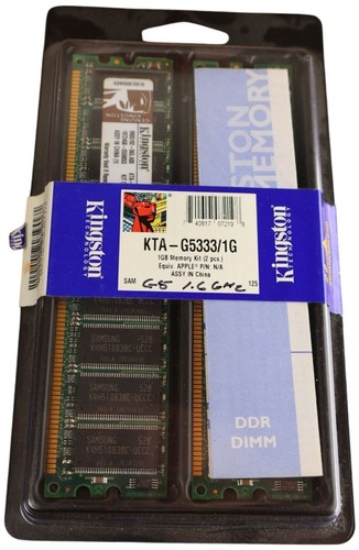 Kingston KTA-G5333/1G 1GB (2x512MB) PC2700 DDR333 Desktop RAM for Apple Mac